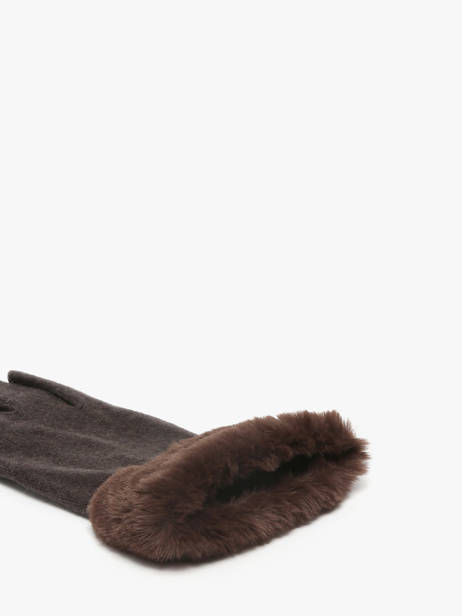 Gloves Isotoner Brown women gloves 85358 other view 1