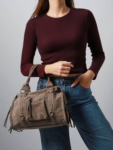 Shoulder Bag Velvet Milano Brown velvet VE24094 other view 1