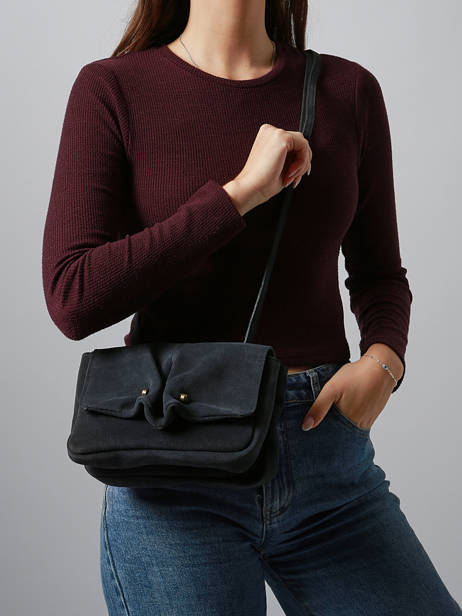 Shoulder Bag Leather Leather Biba Blue leather HAZ1L other view 1