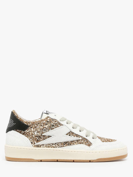 Sneakers In Leather Semerdjian Gold accessoires DANY