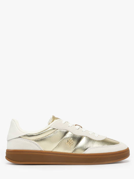 Sneakers In Leather Tommy hilfiger Gold accessoires 90260HT