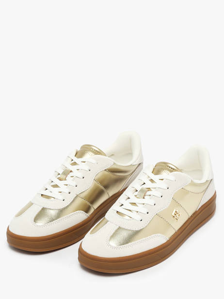 Sneakers In Leather Tommy hilfiger Gold accessoires 90260HT other view 1