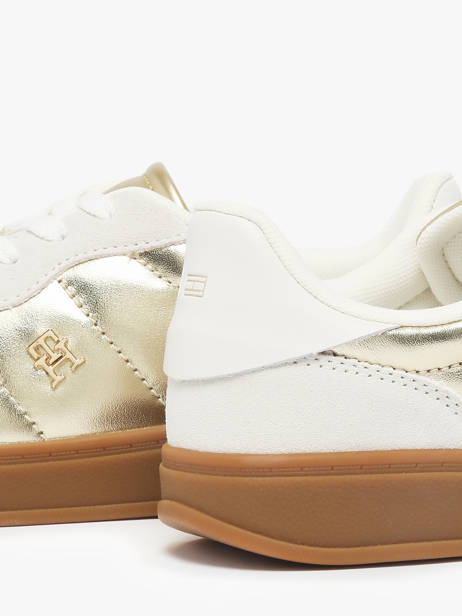 Sneakers In Leather Tommy hilfiger Gold accessoires 90260HT other view 2