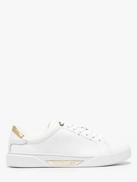 Sneakers In Leather Tommy hilfiger White accessoires 9019YBS