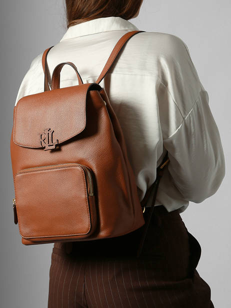 Leather Cameryn Backpack Lauren ralph lauren Brown cameryn 31969355 other view 1
