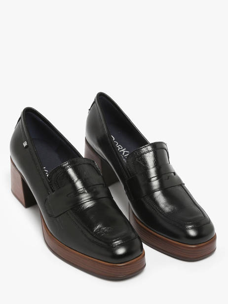 Moccasins Cristel In Leather Dorking Black accessoires D9334 other view 1