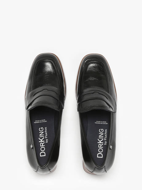 Moccasins Cristel In Leather Dorking Black accessoires D9334 other view 3