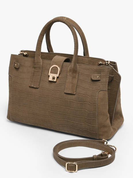 Satchel M Equestre Croco Leather Etrier Beige equestre croco EEQC142M other view 2