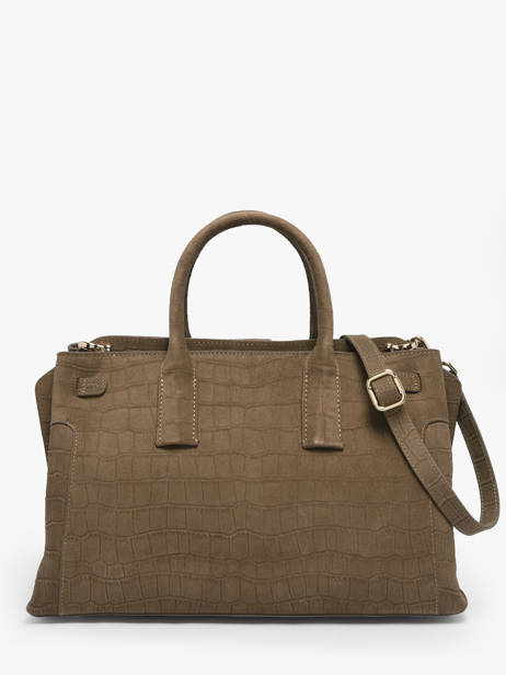 Satchel M Equestre Croco Leather Etrier Beige equestre croco EEQC142M other view 4