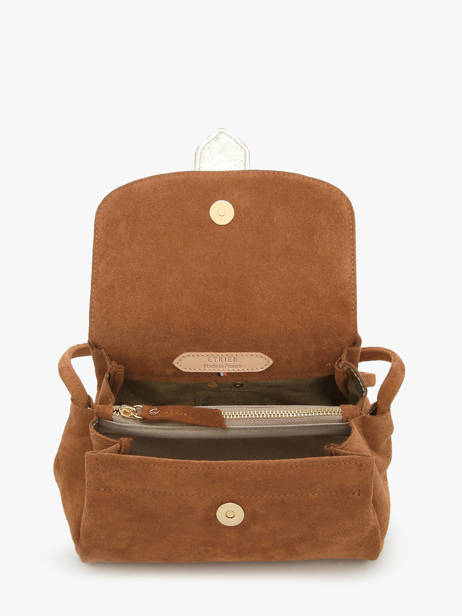 Shoulder Bag S Agnes Suede Leather Etrier Brown agnes EAGV205S other view 5