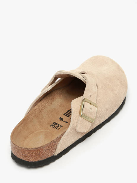 Slippers In Leather Birkenstock Beige accessoires 1030883 other view 2