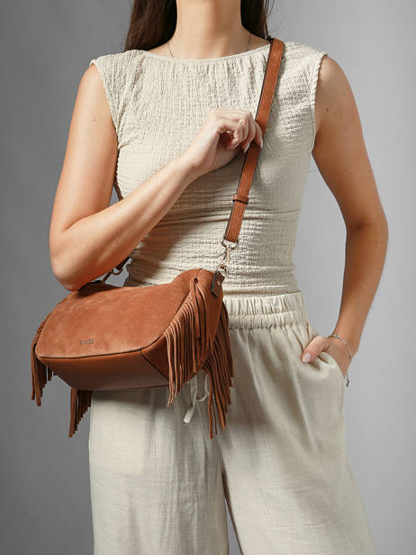 Sac Bandoulière Country Etrier Marron country ECOU203M vue secondaire 1