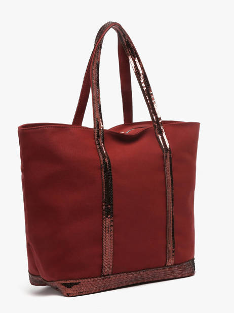 Large Zipped Shoulder Bag Le Cabas Sequins Vanessa bruno Red cabas 1V40409 other view 1