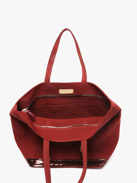 Large Zipped Shoulder Bag Le Cabas Sequins Vanessa bruno Red cabas 1V40409 other view 2