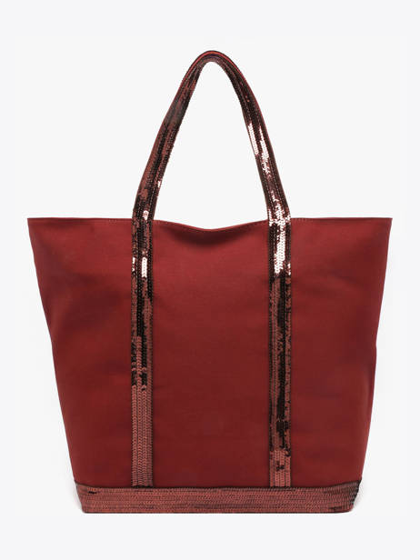 Large Zipped Shoulder Bag Le Cabas Sequins Vanessa bruno Red cabas 1V40409 other view 3