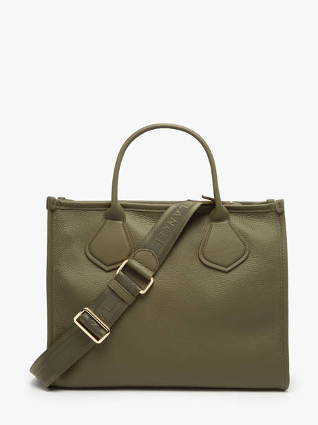 Cabas Zippé M Jour Cuir Lancel Vert jour A12996 vue secondaire 3