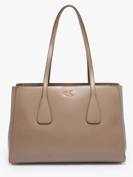 Sac Porté épaule Hardware Monogram Polyester Calvin klein jeans Marron hardware monogram 4F3442G