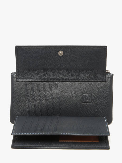 Portefeuille Caviar Cuir Crinkles Bleu caviar 14104 vue secondaire 1