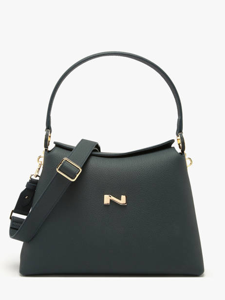 Sac Porté épaule Camelia Cuir Nathan baume Bleu eden 5