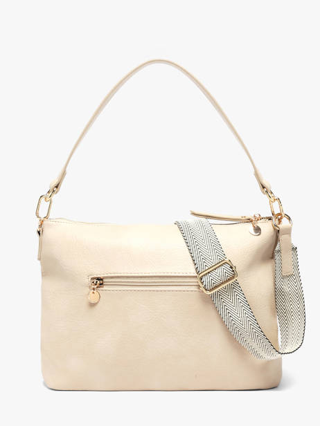 Sac Porté épaule Zip Lulu castagnette Beige zip ALCIDE vue secondaire 3