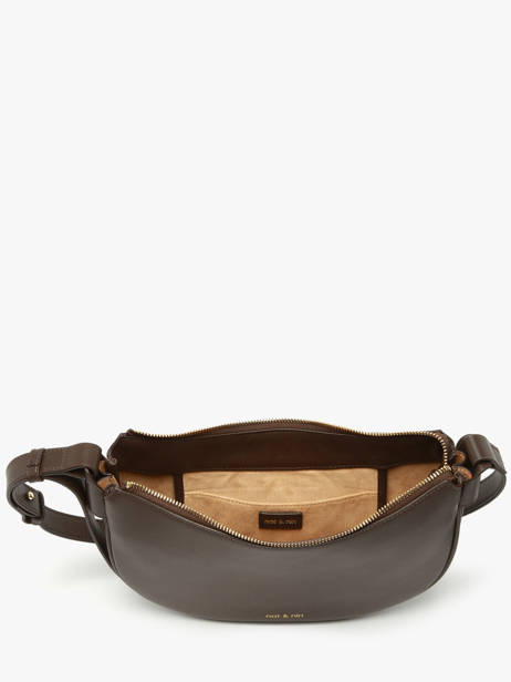 Sac Bandoulière Vintage Cuir Nat et nin Marron vintage LUNE vue secondaire 2