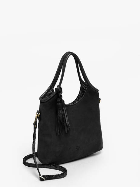 Sac Bandoulière Vintage Cuir Mila louise Noir vintage 23059V vue secondaire 1