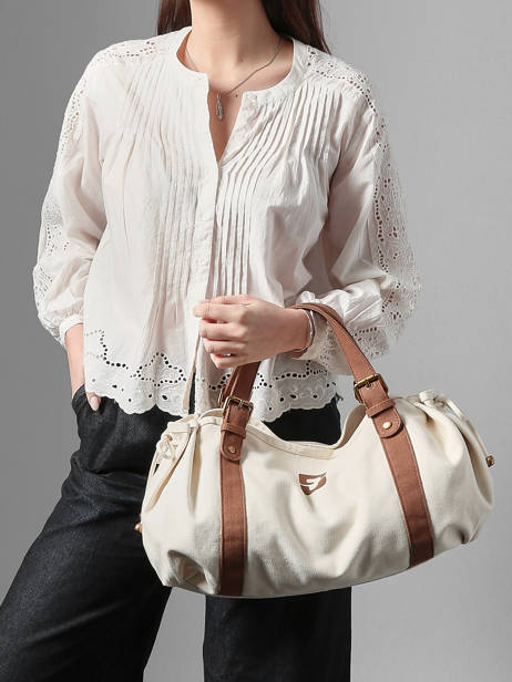 Sac Porté épaule Canvas Coton Gerard darel Blanc canvas Z450 vue secondaire 1