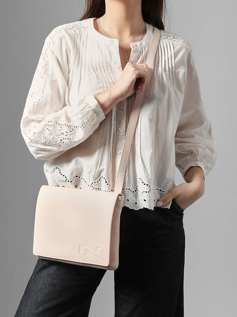 Sac Bandoulière Brugge Cuir Nathan baume Rose n city 2 vue secondaire 1