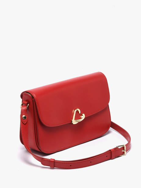 Sac Bandoulière Paris Philos Cuir Lancaster Rouge paris philos 82 vue secondaire 1