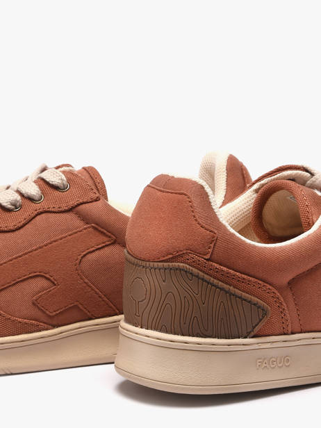 Sneakers En Cuir Faguo Marron men 26CG0101 vue secondaire 2