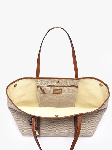 Canvas Emerie Tote Bag With Leather Straps Lauren ralph lauren Beige emerie 31920062 other view 3