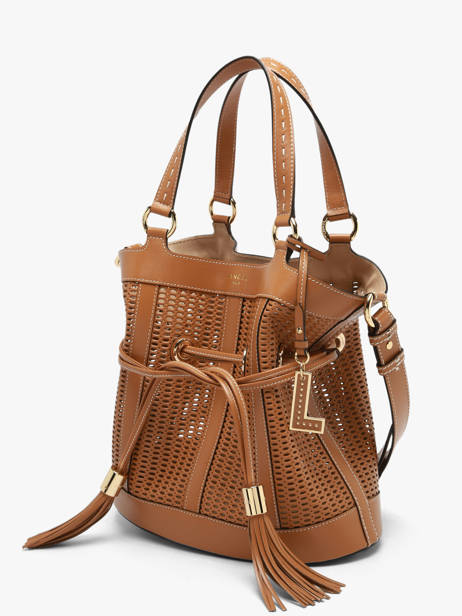 Medium Leather Premier Flirt Ajouré Bucket Bag Lancel Brown premier flirt A14010 other view 2