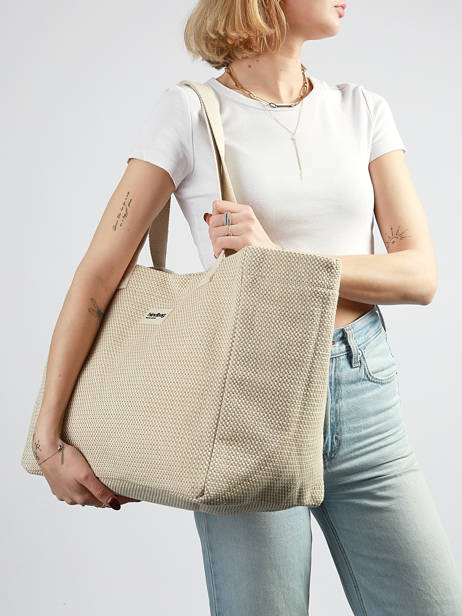 Shoulder Bag Tressage Cotton Hindbag Beige tressage TS other view 1