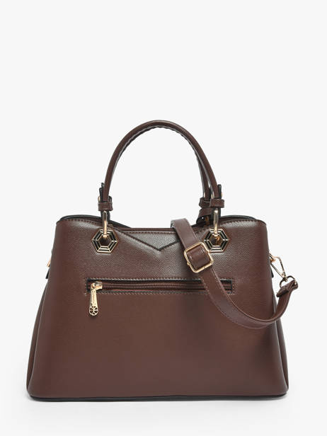 Satchel Saffiano Miniprix Brown saffiano M9431 other view 3