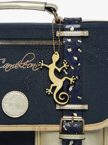 Wheeled Schoolbag 2 Compartments Cameleon Blue vintage fantasy PBVGCA35 other view 6