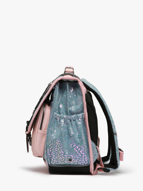 Wheeled Schoolbag 2 Compartments Cameleon Blue vintage fantasy PBVGCA38 other view 2