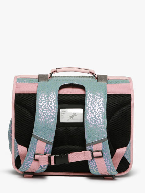 Wheeled Schoolbag 2 Compartments Cameleon Blue vintage fantasy PBVGCA38 other view 4