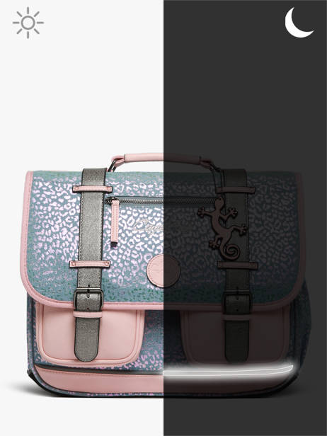 Wheeled Schoolbag 2 Compartments Cameleon Blue vintage fantasy PBVGCA38 other view 8