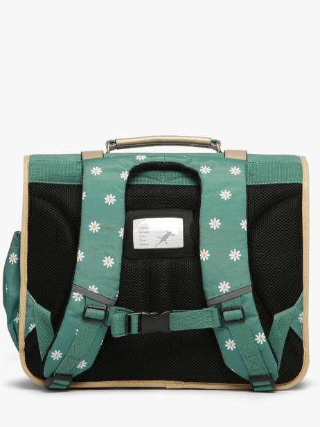 Wheeled Schoolbag 3 Compartments Cameleon Green vintage fantasy PBVGCA41 other view 4