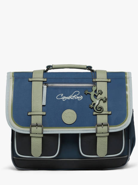 Cartable 2 Compartiments Cameleon Bleu vintage urban 27