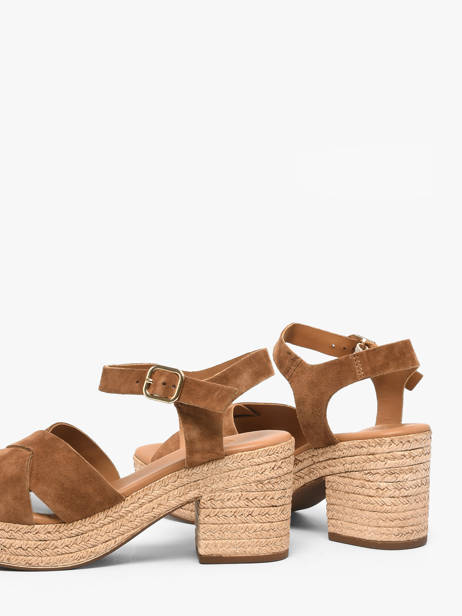 Heeled Sandals In Leather Aliwell Brown women A123066 other view 2