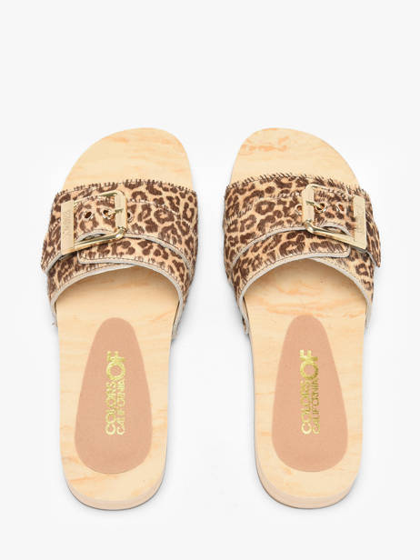 Mules En Cuir Colors of california Marron women HCBAYL06 vue secondaire 2