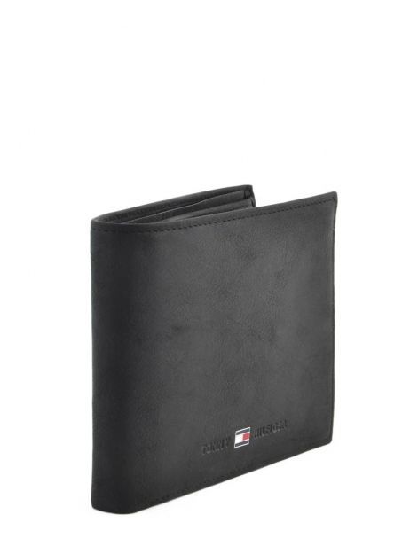Portefeuille Cuir Tommy hilfiger Noir johnson AM00665 vue secondaire 1