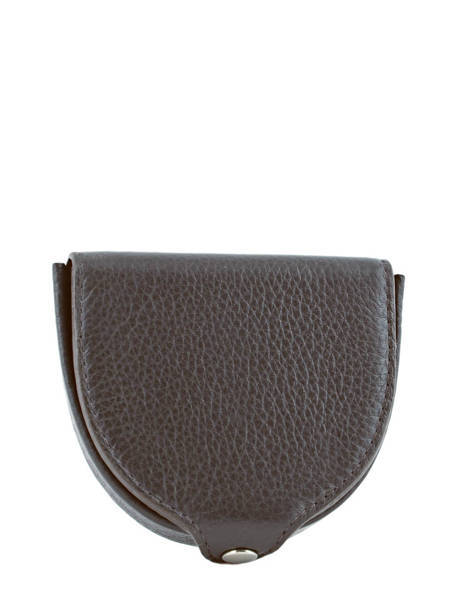 Coin Purse Leather Yves renard Brown foulonne 23816 other view 2