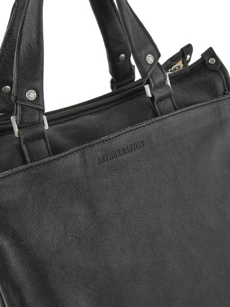 Leather Destroy Business Bag Arthur & aston Black destroy 62-1074 other view 1