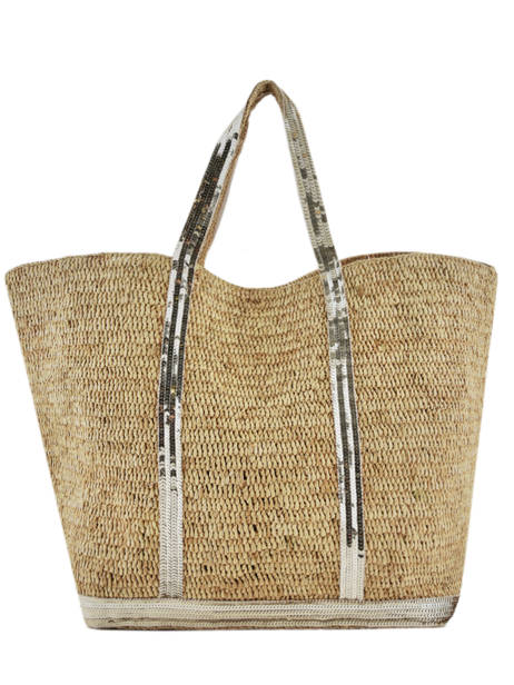 Large Cabas Tote Bag Raffia Sequins Vanessa bruno Beige cabas raphia 64V40411