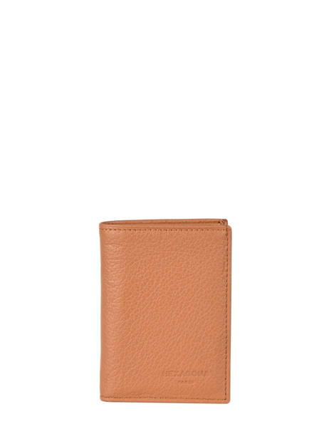 Card Holder Leather Hexagona Brown confort 461007