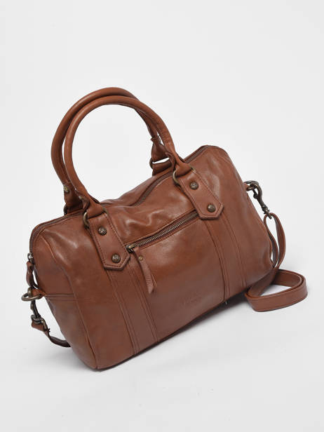 Sac PortÃ© Main Cow Basilic pepper Marron cow BCOW47 vue secondaire 2