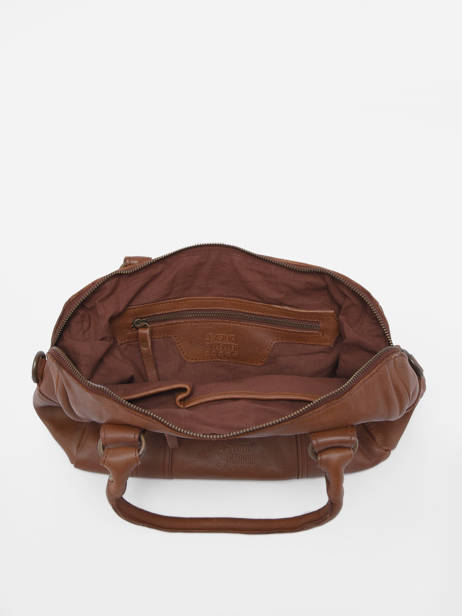 Sac PortÃ© Main Cow Basilic pepper Marron cow BCOW47 vue secondaire 3