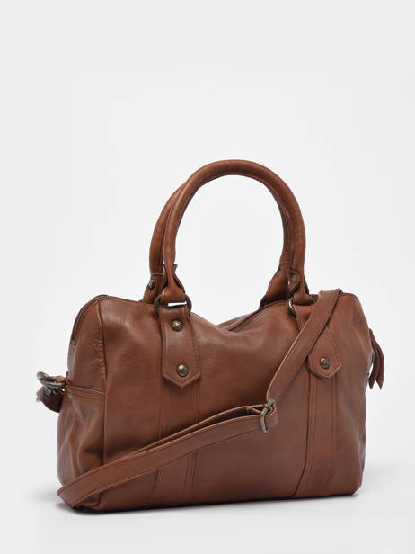 Sac PortÃ© Main Cow Basilic pepper Marron cow BCOW47 vue secondaire 4
